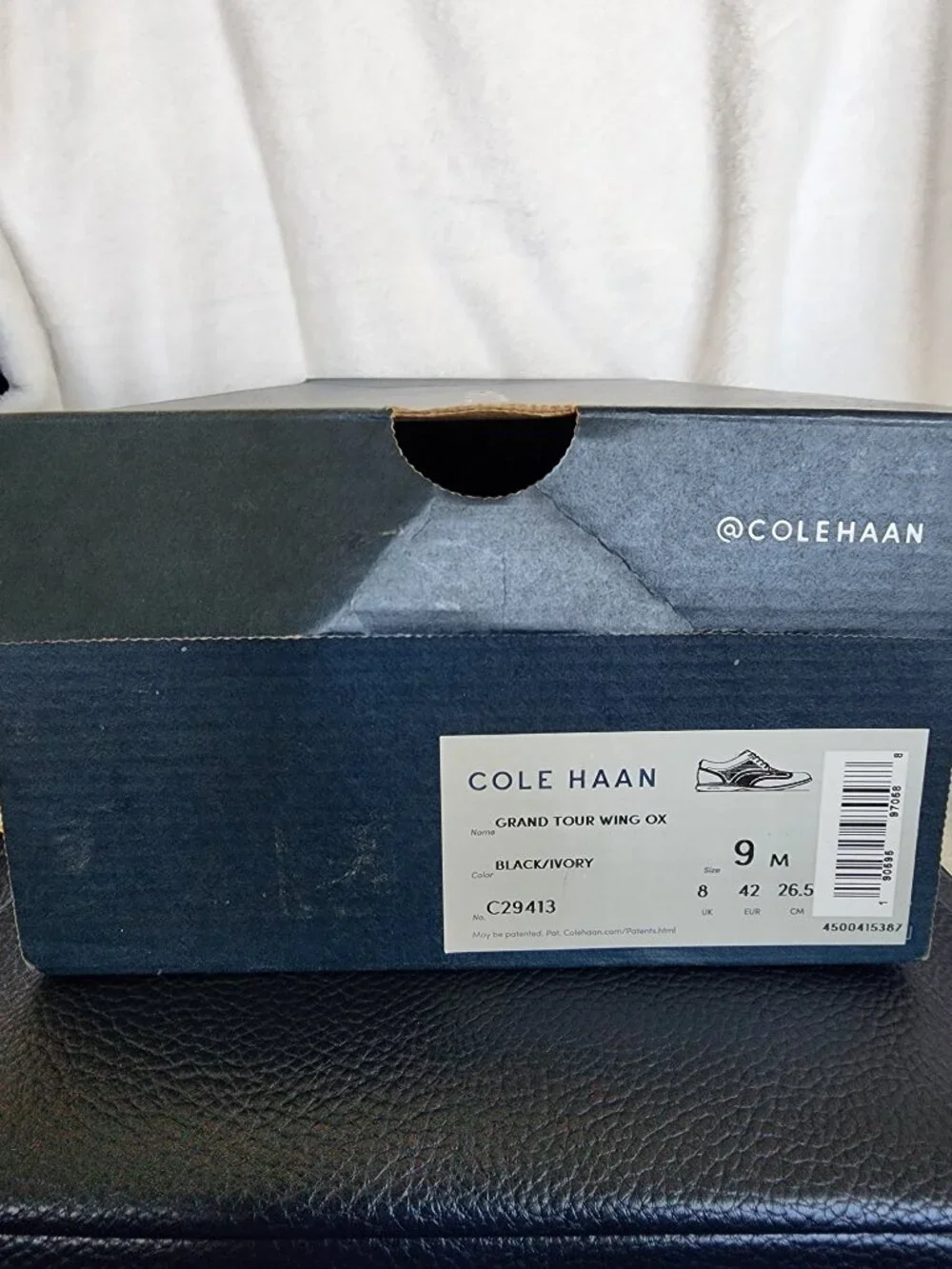 COLE HAAN MEN'S BLACK GRAND TOUR WING OXFORD SZ 9M US - Picture 3 of 3